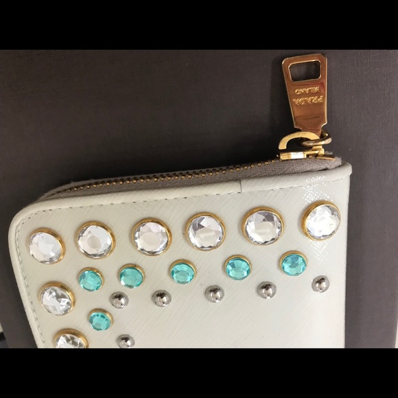 White rhinestones Prada wallet - Picture 4 of 6